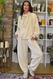 Terry B Lantern Sleeve Sweatshirt Vanilla